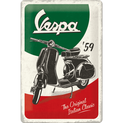 Postershop Plechová cedule: Vespa The Italian Classic