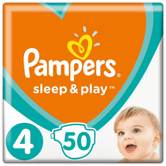 Pampers Plenky Sleep&Play Velikost 4, 50 Plenek, 9–14 kg