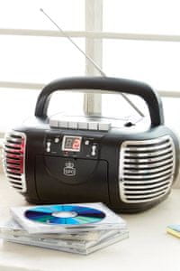 Přenosný přehrávač GPO Retro PCD 299 retro design cd kazety am fm rádio