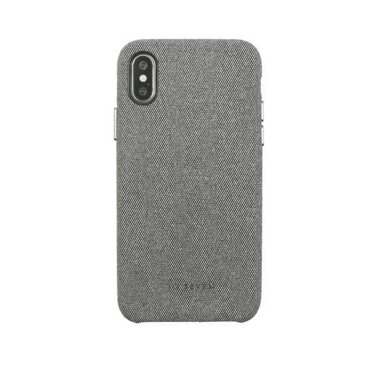 SO SEVEN Premium Gentleman Case Fabric Grey Kryt pro iPhone X/XS SSBKC0026