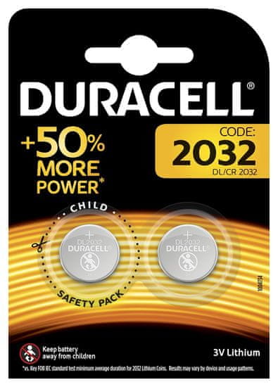 Duracell Lithiová baterie 2032 3V, balení po 2 ks (DL2032/CR2032) 10PP040009