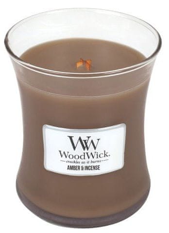 Woodwick Vonná svíčka Ambra a kadidlo 275 g