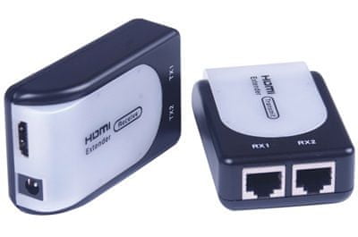 PremiumCord HDMI extender na 60 m přes 2× Cat5e khext40