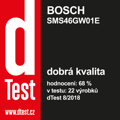 Bosch SMV45EX00E ocenění v časopise dTest