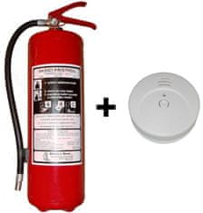 Hastex Sada práškový hasicí přístroj 6kg P6Th + kouřové čidlo