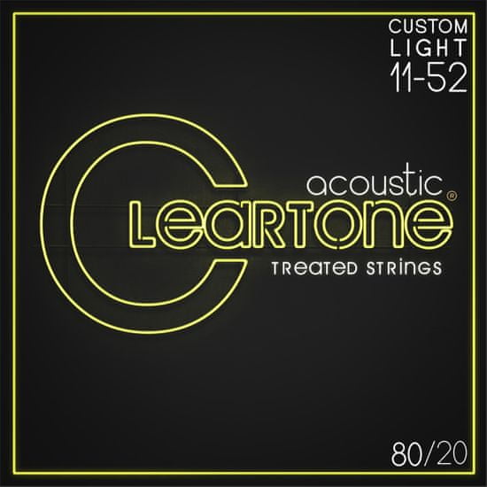 Cleartone 80/20 Bronze 11-52 Custom Light Kovové struny pro akustickou kytaru
