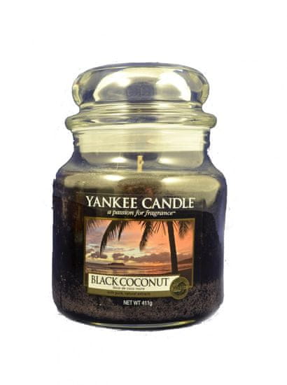 Yankee Candle Classic střední 411 g Černý kokos