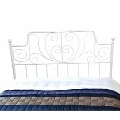 KONDELA Kovová manželská postel s roštem Behemoth 140 - bílá