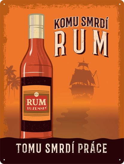 Postershop Plechová cedule: Rum