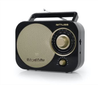 Přenosný radiopříijímač Muse M-055 2 W rockabilly design retro
