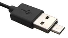 FIXED Miniaturní microUSB OTG adaptér pro mobilní telefony a tablety s pouzdrem, USB 2.0, černý FIXA-MTOAM-BK