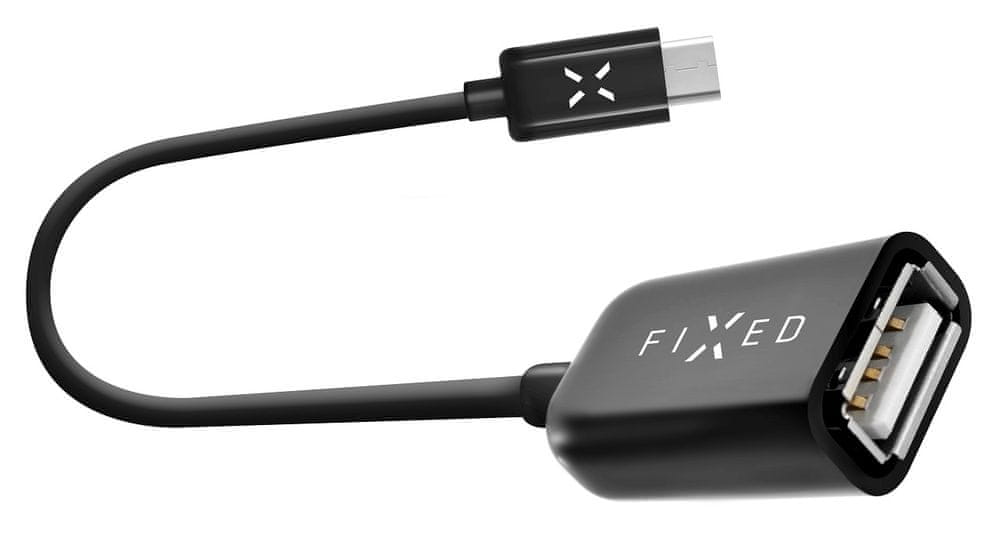 FIXED USB Type-C OTG adaptér pro mobilní telefony a tablety, USB 2.0, černý FIXA-CTOA-BK