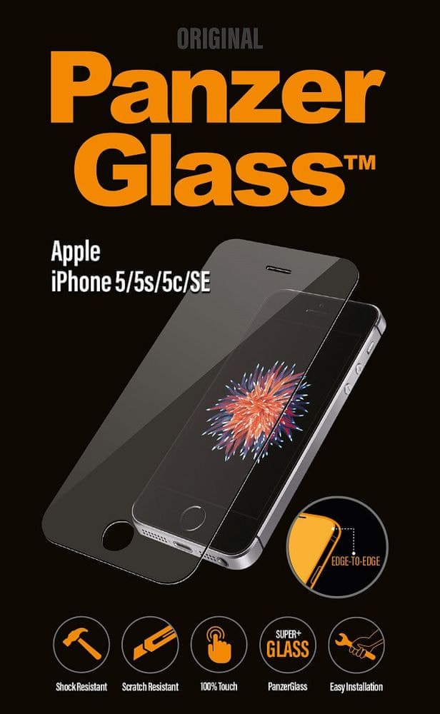PanzerGlass Edge-to-Edge pro Apple iPhone 5/5S/5C/SE čiré (1010) - rozbaleno