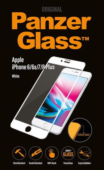 PanzerGlass Premium pro Apple iPhone 6/6s/7/8 Plus bílé (2617) - použité