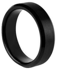Troli Černý ocelový prsten (Obvod 57 mm)