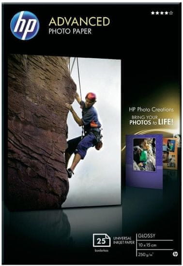 HP Foto papír Advanced Photo Paper, Glossy, 10 x 15cm, 25 listů (Q8691A)
