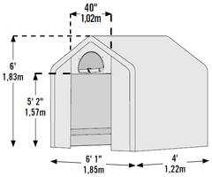 ShelterLogic fóliovník 1,8x1,2 m - 25 mm - 70208EU
