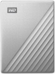 Western Digital My Passport Ultra for Mac 4TB, stříbrná (WDBPMV0040BSL-WESN)
