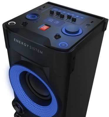 Bluetooth párty reproduktor Energy Sistem Party 6 kytarový a mikrofonní vstup lcd displej fm rádio usb