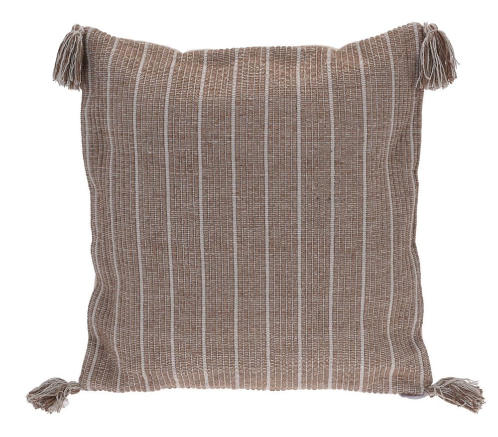 Marex Trade Dekorační bavlněný polštář 56 x 56 cm, hnědo béžový