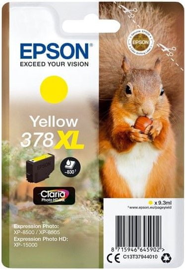 Epson 378 XL, žlutá (C13T37944010)