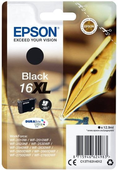 Levně Epson 16XL, černá (C13T16314012)