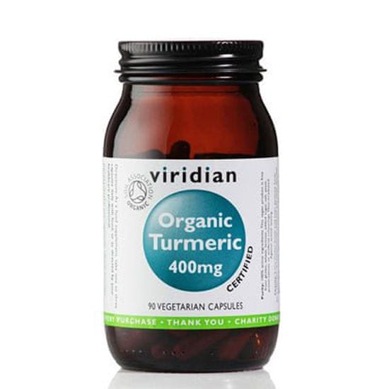 VIRIDIAN nutrition Organic Turmeric 400mg 90 kapslí