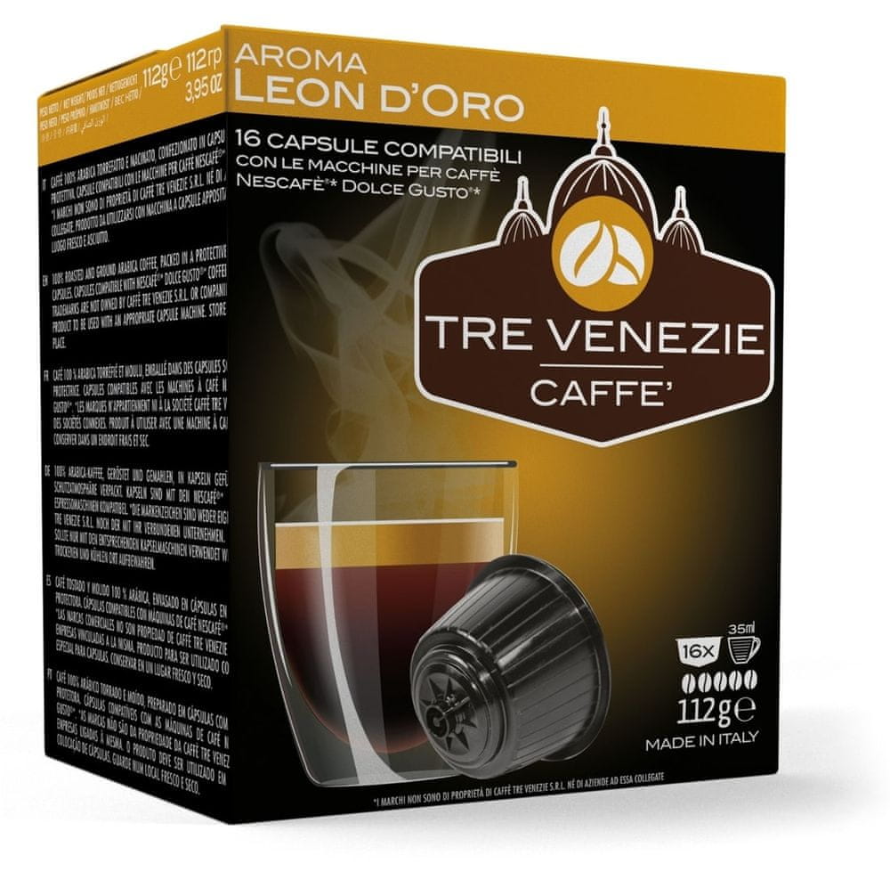 Tre Venezie LEON D'ORO kapsle pro kávovary Dolce Gusto, 16 ks