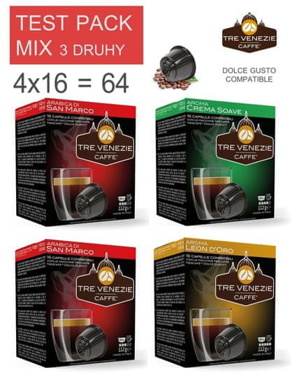 Tre Venezie Mix pack kapsle pro kávovary Dolce Gusto, 4× 16 ks