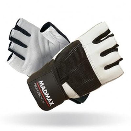 Mad Max Fitness rukavice Professional 269 s omotávkou - bílé