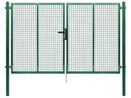 Dvoukřídlá brána PILGATE poplastovaná Zn+PVC 3024×1750 mm