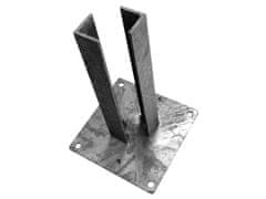 Zn platle k montáži sloupku na betonový základ - pro sloupky - profilu 100×100 mm