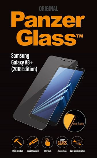 PanzerGlass Edge-to-Edge pro Samsung Galaxy A8 Plus 2018 čiré (7140)