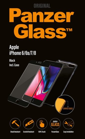 PanzerGlass Premium Bundle pro Apple iPhone 6/6s/7/8 černé matné + pouzdro (B2614)
