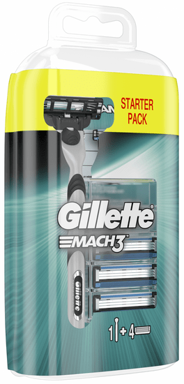 Gillette Mach3 holicí strojek pro muže + 4 holicí hlavice