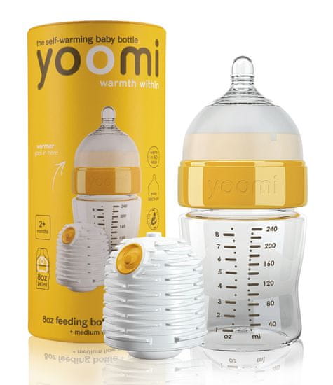 Yoomi 8oz Bottle/Warmer/Teats - Y18B1W