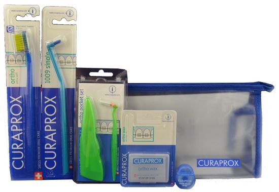 Curaprox CS Ortho Kit profesionální sada péče o zuby s rovnátky 6ks