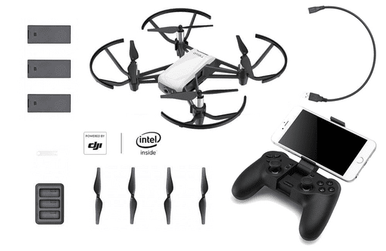 DJI RYZE Tello Boost Combo - micro selfie drone combo + GameSir T1d - rozbaleno