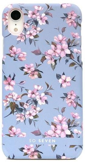 SO SEVEN Fashion Tokyo Blue Cherry Blossom Flowers Cover pro iPhone XR SSBKC0094