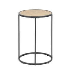 Design Scandinavia Noční stolek kulatý Seashell, 40 cm, dub