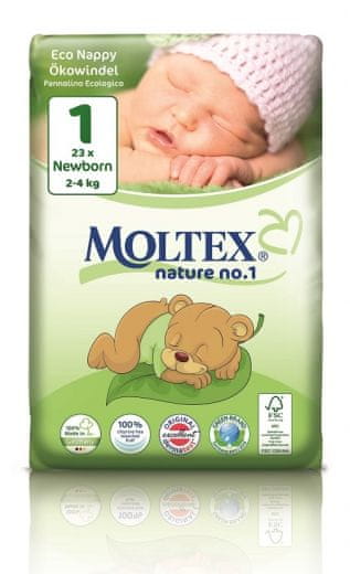 MOLTEX Plenky 1 Newborn (2–4 kg) 23 ks
