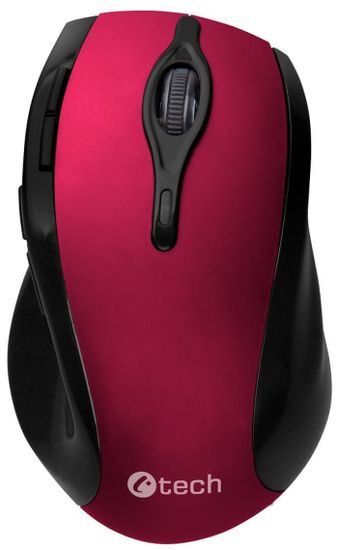 C-Tech bezdrátová myš, červená (WLM-11R)