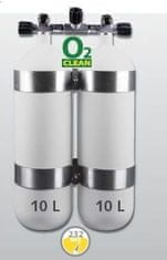 EUROCYLINDER Lahev "dvojče" 2 x 10 L 230 bar s manifoldem a obručemi