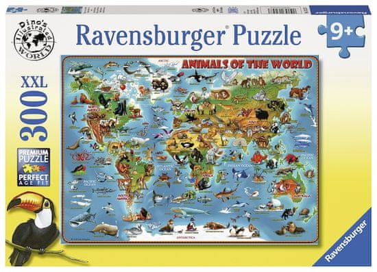 Ravensburger Ilustrovaná mapa světa 300 dílků