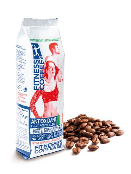 Levně Fitness coffee Antioxidant fully active blend 250 g zrnková káva