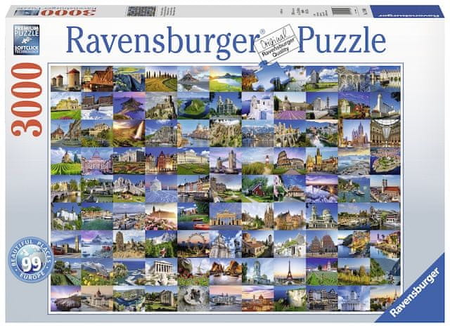 Ravensburger 99 krásných míst Evropy 3000 dílků