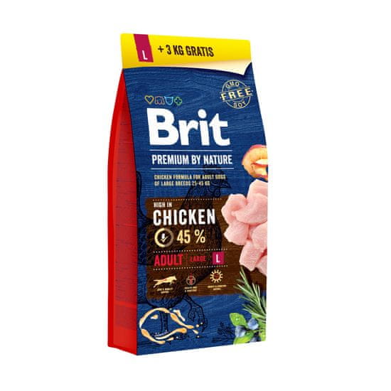 Brit Premium by Nature Adult L 15+3 kg Zdarma
