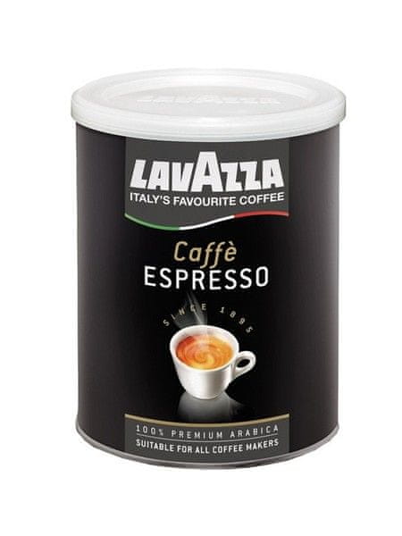 Levně Lavazza Espresso 100% Arabica 250 g dóza, mletá káva
