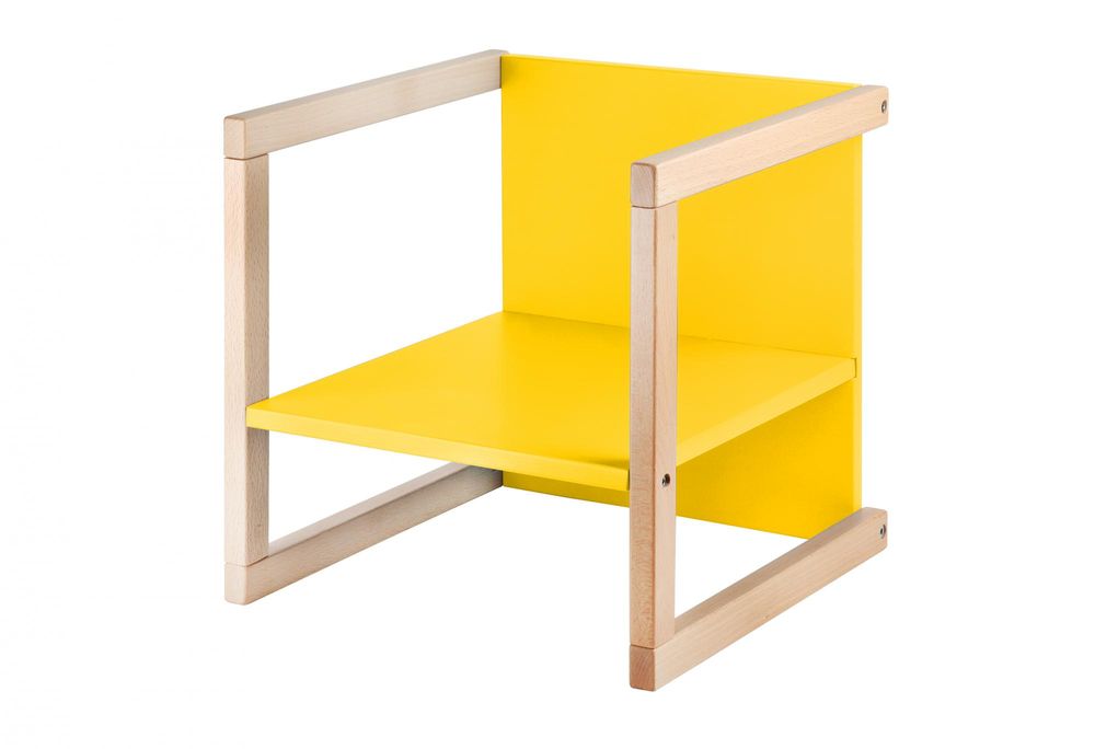 Wood Partner Dětská židle WENDY 3v1 lak/žlutá