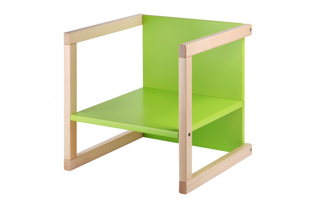 Wood Partner Dětská židle WENDY 3v1 lak/zelená
